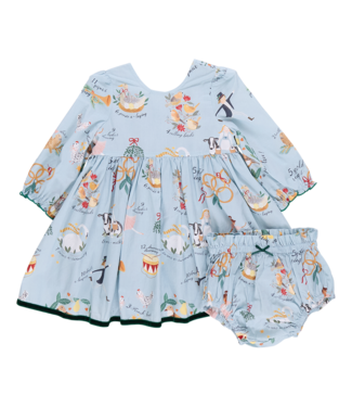 Pink Chicken Amma Baby Dress Set - 12 Days of Christmas