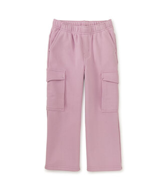 Tea Collection Wide Leg Cargo Pants - Mauve Mist
