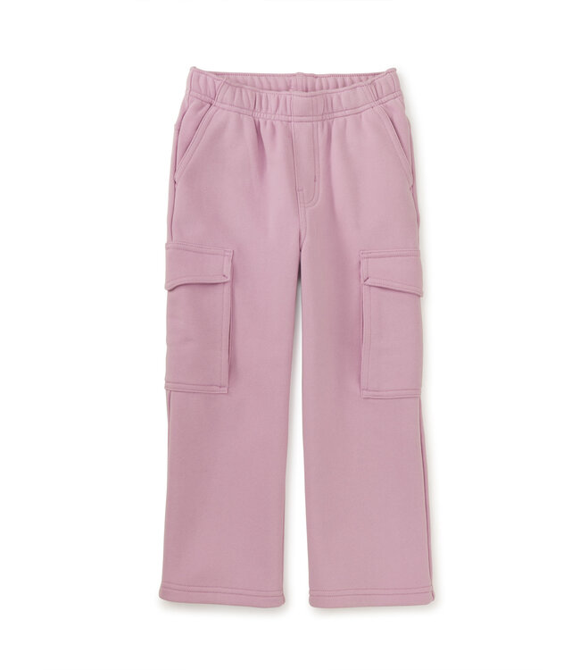 Tea Collection Wide Leg Cargo Pants - Mauve Mist