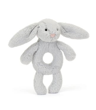 Jellycat Bashful Silver (Grey) Bunny Ring Rattle