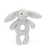 Jellycat Bashful Silver (Grey) Bunny Ring Rattle