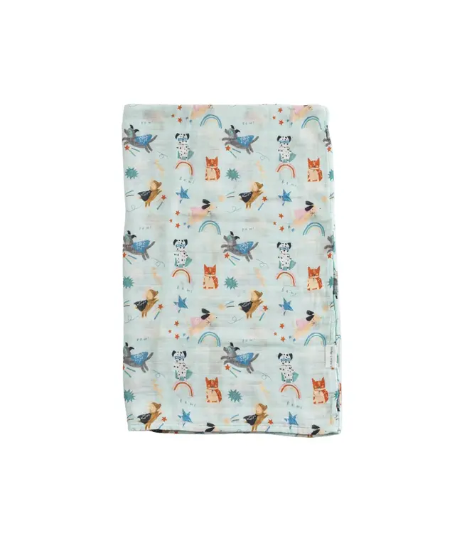 Loulou Lollipop Swaddle Blanket - Superhero Dog