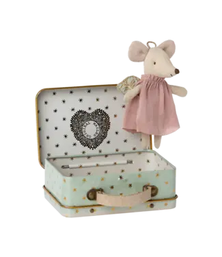 Maileg Angel Mouse in Suitcase