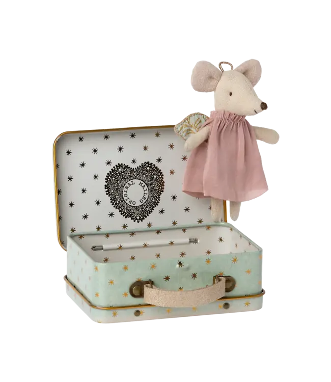 Maileg Angel Mouse in Suitcase