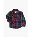 Appaman Flannel Shirt - Navy/Cranberry Plaid