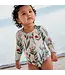 Pink Chicken Rash Guard Set - Paper Floral