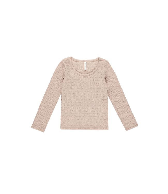 Rylee & Cru Textured Long Sleeve Top - Rose