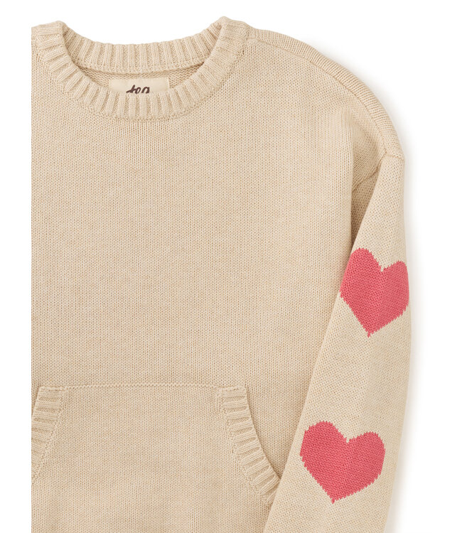 Tea Collection Heart Sleeve Sweater