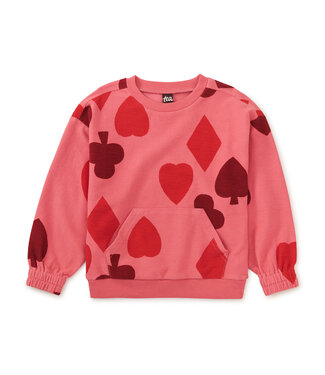 Tea Collection Printed Kanga Popover - Winning Hand Red