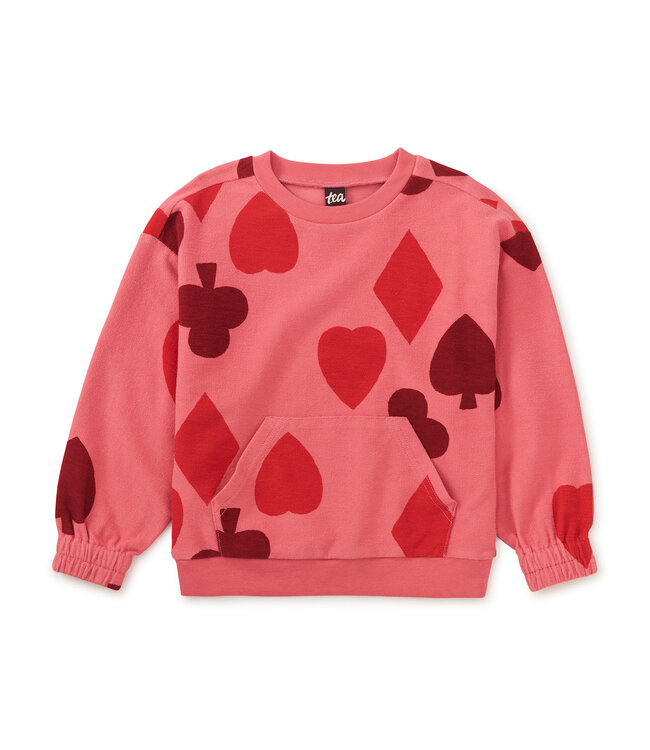 Tea Collection Printed Kanga Popover - Winning Hand Red