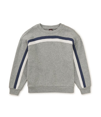 Tea Collection Stripe Popover - Heather Gray
