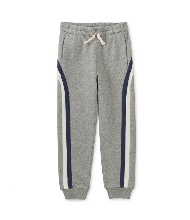 Tea Collection Striped Jogger - Heather Gray