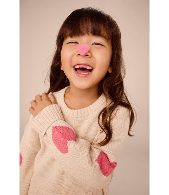 Tea Collection Heart Sleeve Sweater