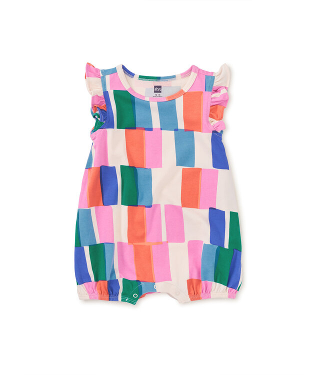 Tea Collection Flutter Baby Romper - Copacabana Tile