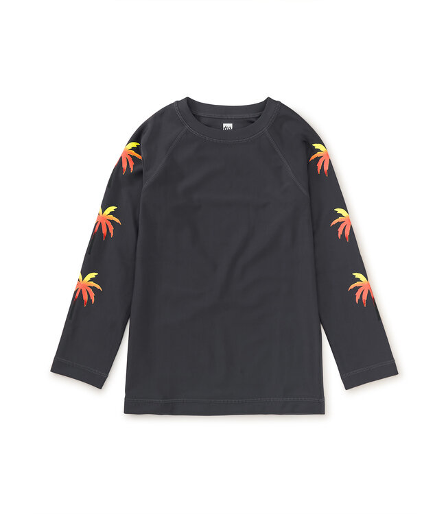 Tea Collection Palm Sleeve Rash Guard - Pepper