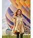 Tea Collection Balloon Skirted Dress - Metallic Gold