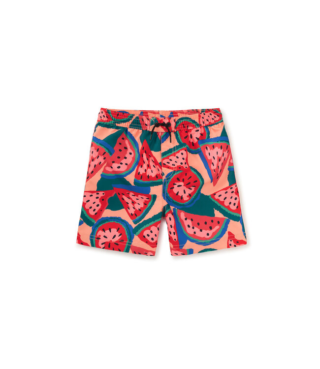Tea Collection Mid-Length Swim Trunks - Wiggly Watermelons