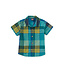 Tea Collection Plaid Button Up Woven Shirt - Amazonian Plaid