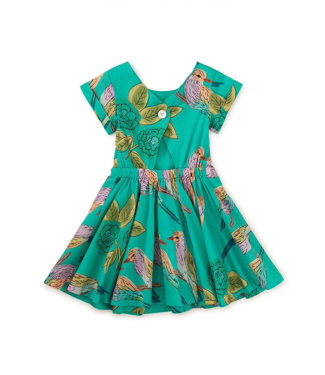 Tea Collection Button Back Skirted Dress - Lilac Breasted Roller