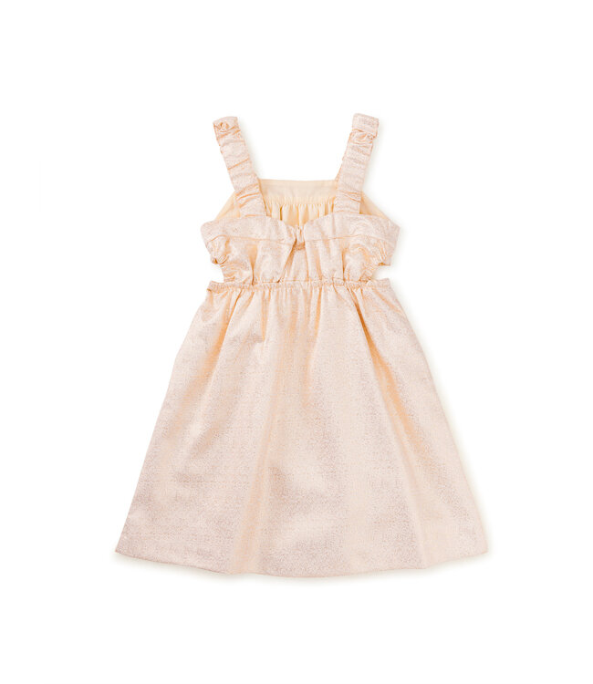 Tea Collection Sparkle Cut-Out Dress - Metallic Gold