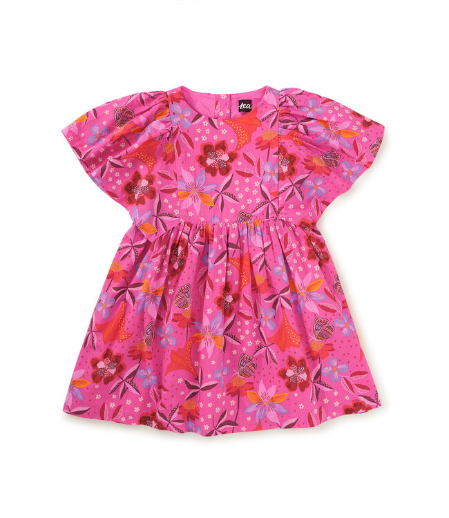 Tea Collection Butterfly Sleeve Twirl Dress - Brazilian Painted Floral