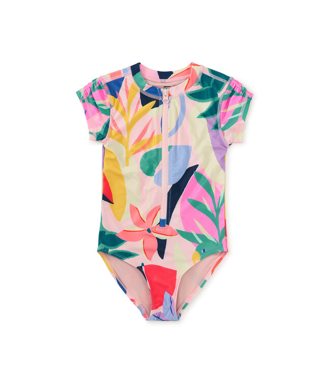 Tea Collection Rash Guard One-Piece Swimsuit