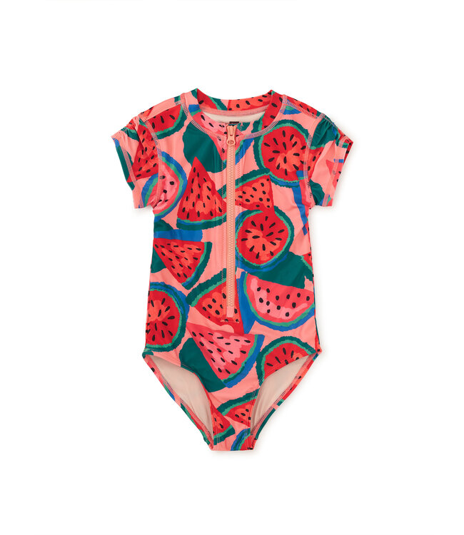 Tea Collection Rash Guard One-Piece Swimsuit