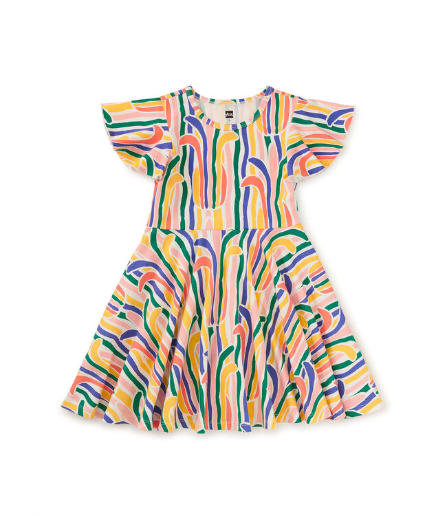 Tea Collection Flutter Sleeve Twirl Dress