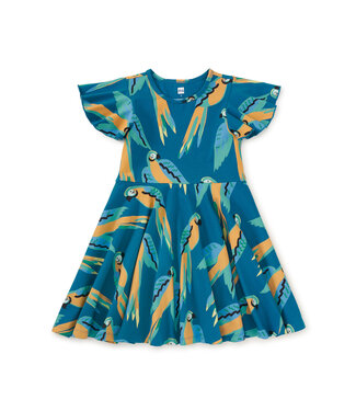 Tea Collection Flutter Sleeve Twirl Dress