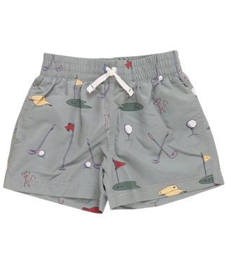 Pink Chicken Swim Trunks