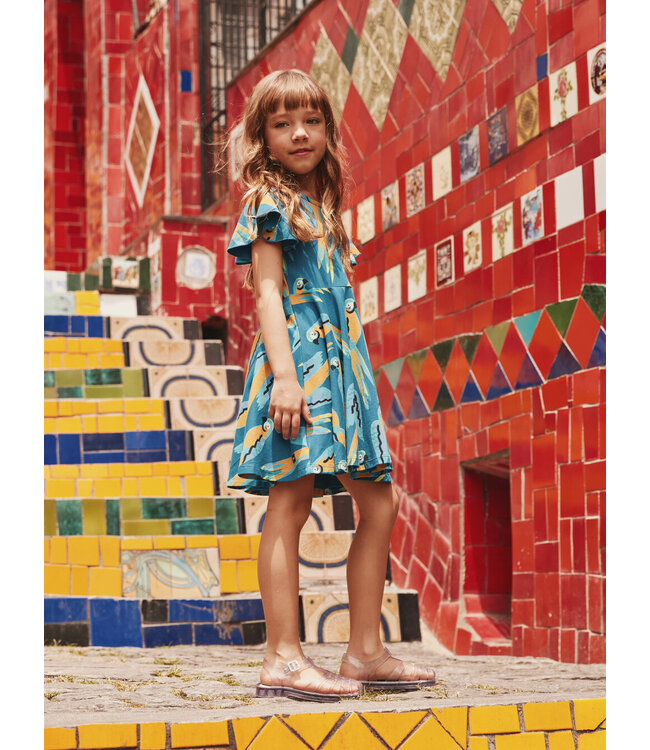 Tea Collection Flutter Sleeve Twirl Dress