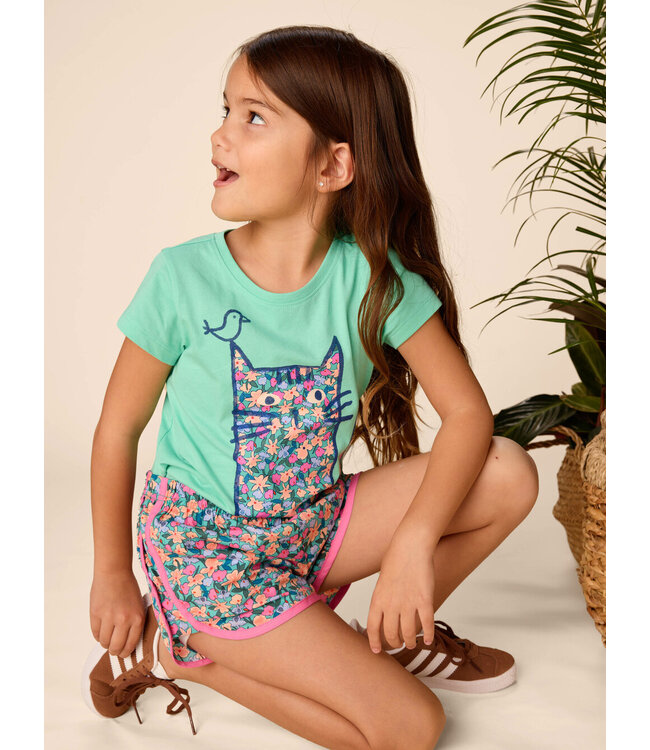 Tea Collection Woven Dolphin Shorts - Orchid Ditsy