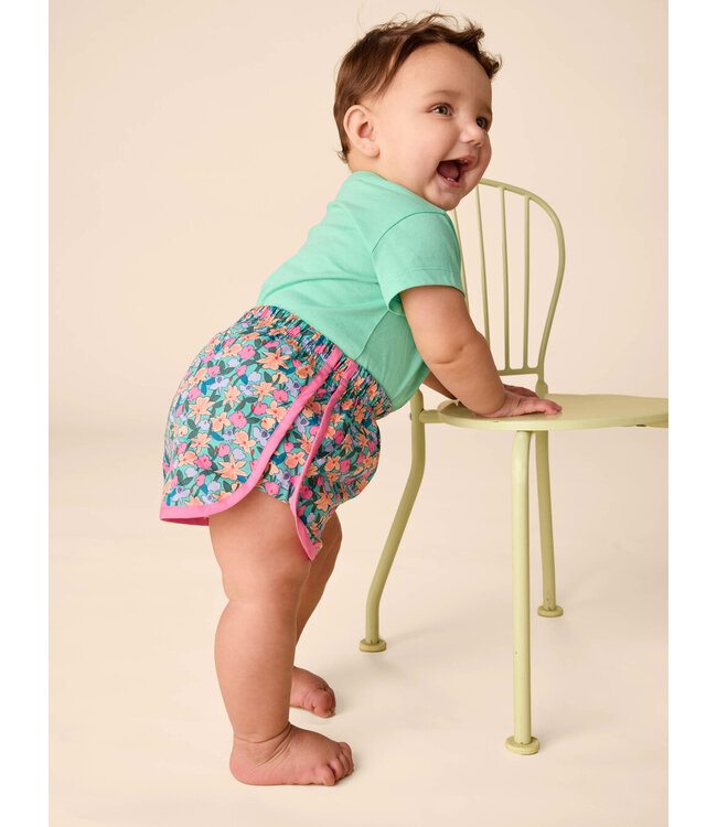 Tea Collection Baby  Woven Dolphin Shorts - Orchid Ditsy