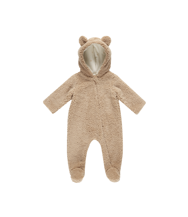 Quincy Mae Bear Jumpsuit - Beige