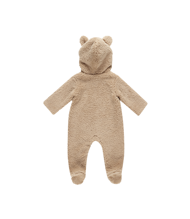 Quincy Mae Bear Jumpsuit - Beige