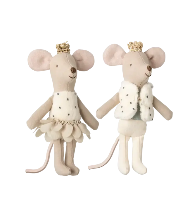 Maileg Royal Twin Mice, Little Sister & Brother in Matchbox