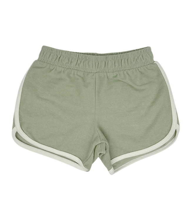 Tiny Whales Blossom Dolphin Shorts - Matcha