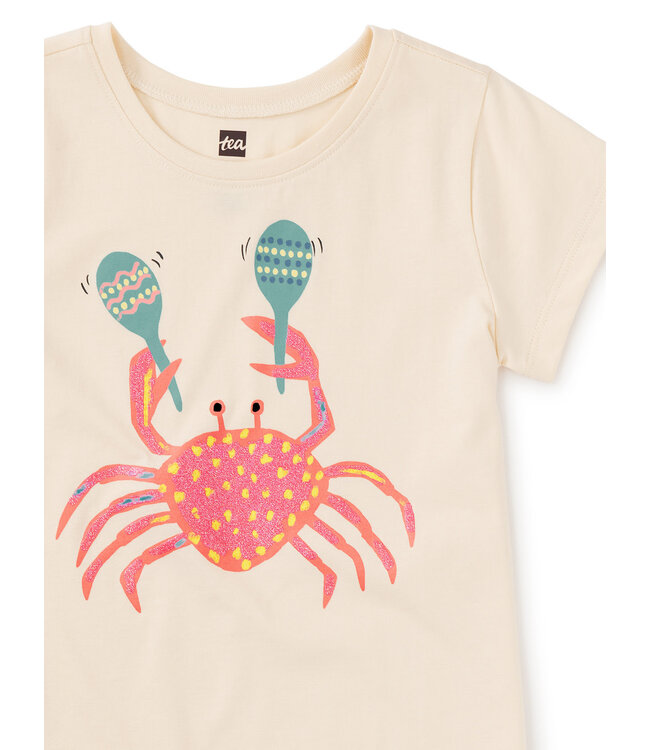 Tea Collection Glittery Crab Graphic Tee