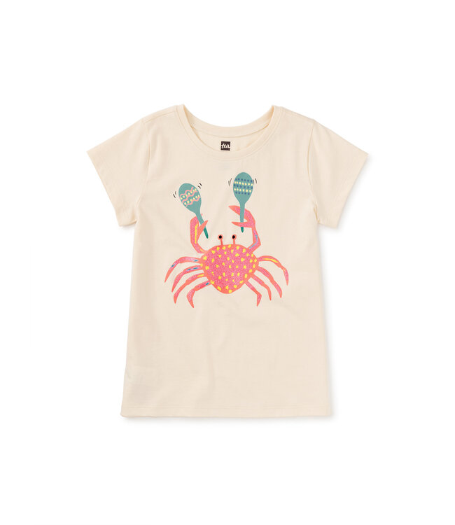 Tea Collection Glittery Crab Graphic Tee