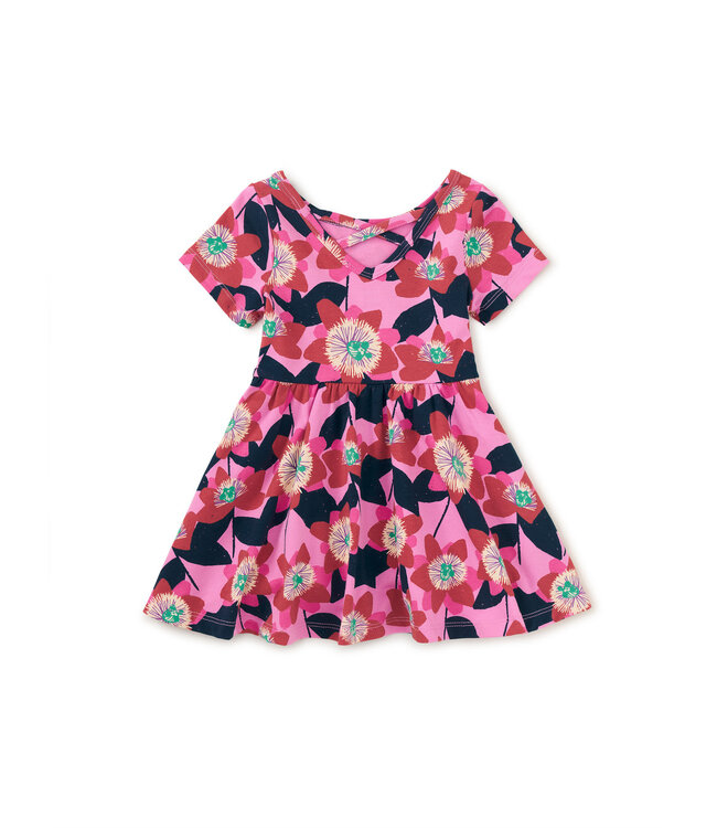 Tea Collection Baby Ballet Dress - Block Print Passion Flower