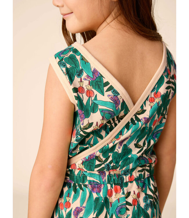 Tea Collection Reversible Wrap Romper - Jungle Botanical