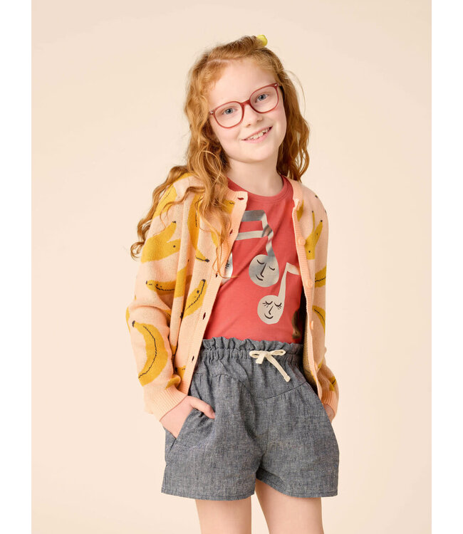 Tea Collection Chambray Flutter Shorts - Indigo