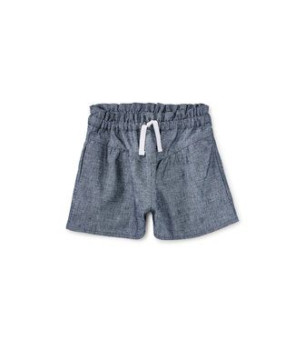 Tea Collection Chambray Flutter Shorts - Indigo
