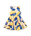 Tea Collection Open Back Twirl Dress - Oversized Tropical Leaf