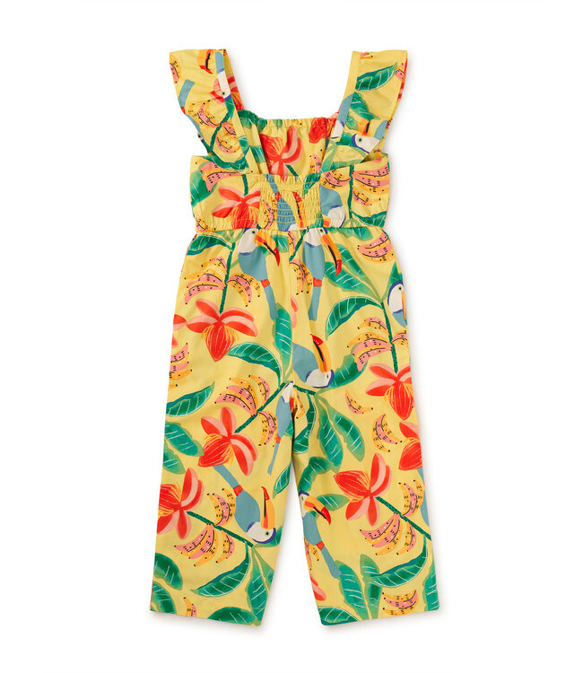 Tea Collection Flutter Strap Jumpsuit - Toucan Banana Tree