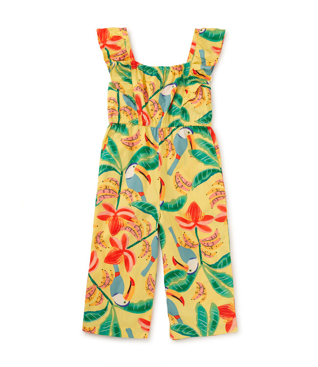 Tea Collection Flutter Strap Jumpsuit - Toucan Banana Tree