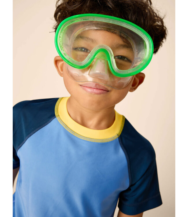 Tea Collection Short Sleeve Rash Guard - Whale Blue