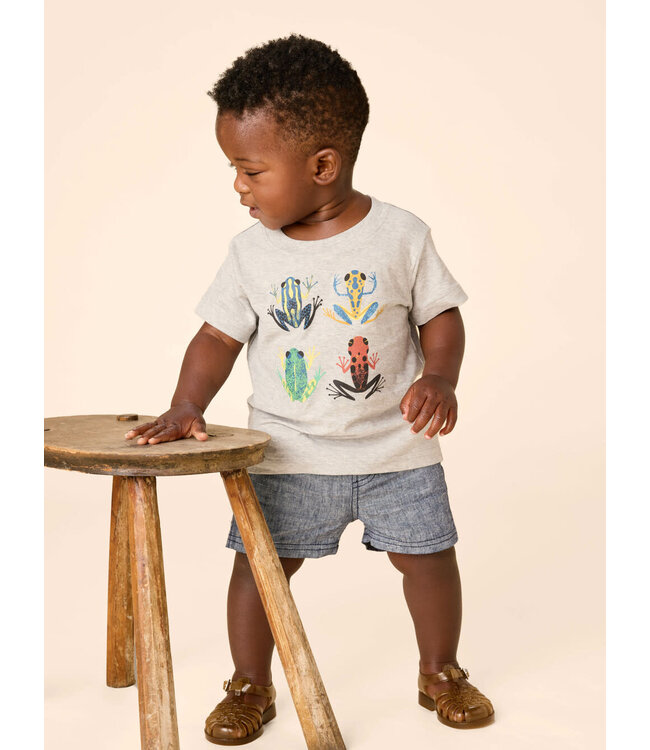 Tea Collection Baby Chambray Sport Shorts - Indigo