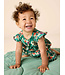Tea Collection Tulip Sleeve Baby Romper - Jungle Botanical
