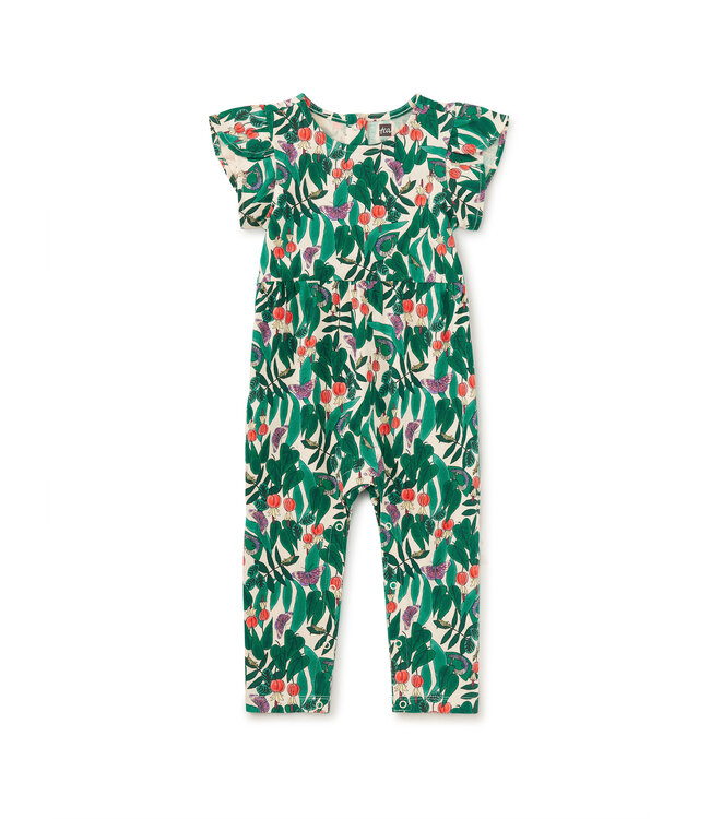 Tea Collection Tulip Sleeve Baby Romper - Jungle Botanical